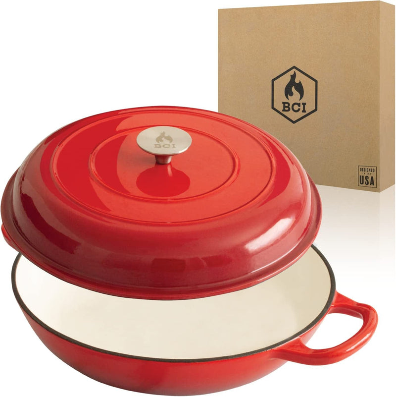 Backcountry Iron Enameled 3.5 Quart Signature Cast Iron Braiser with Lid Home & Garden > Kitchen & Dining > Cookware & Bakeware Backcountry Iron 2.2 quart  