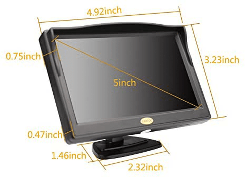 Backup Camera Monitor,RAAYOO S5-001 5 inch High Definition TFT LCD Monitor Display Screen for Car Rear View Camera with 2 Optional Bracket,2 Way Video Input,12V/24V(5 inch-01) Vehicles & Parts > Vehicle Parts & Accessories > Motor Vehicle Electronics > Motor Vehicle A/V Players & In-Dash Systems ‎No   
