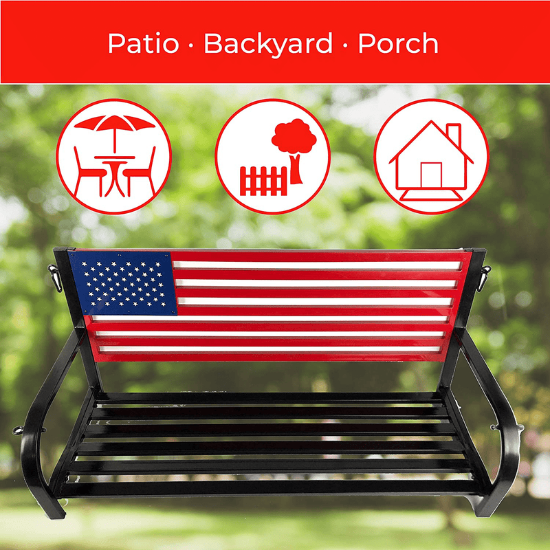 BACKYARD EXPRESSIONS PATIO · HOME · GARDEN 908353 Porch Swing, Red, White, Blue