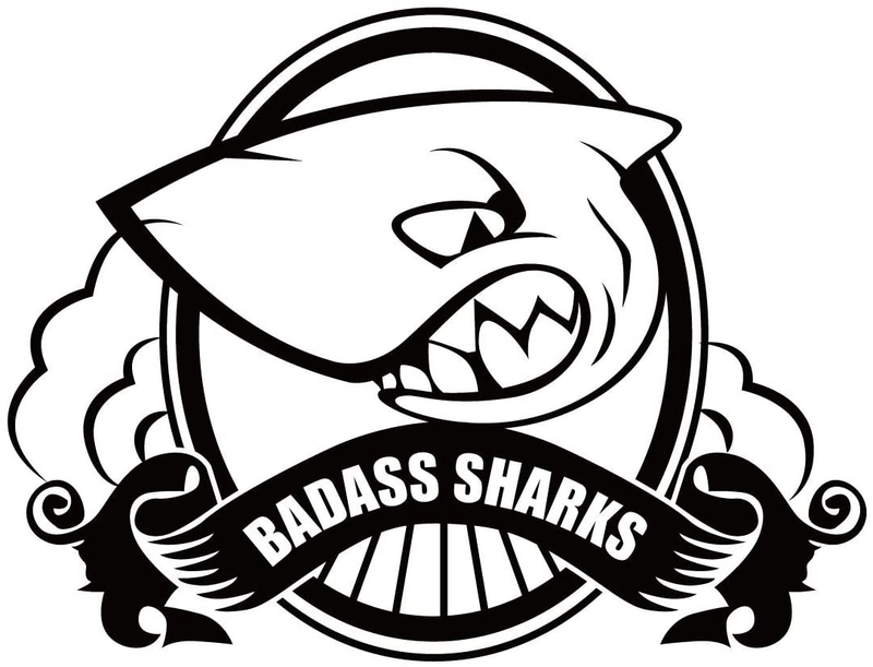 Badass Sharks 22mm Motorcycle Exhaust Muffler Pipe System for Motorcycle Street Dirt Bike Pipe Silencer Racing  BADASS SHARKS   