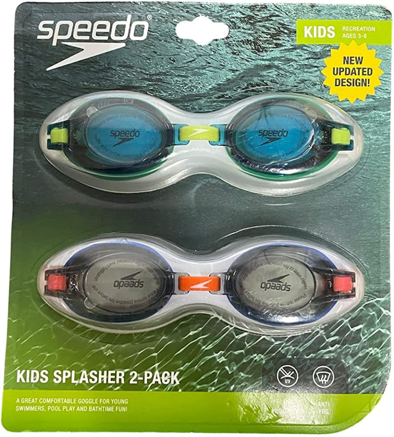 Speedo Kids 2-Pack Splasher Goggles - Green
