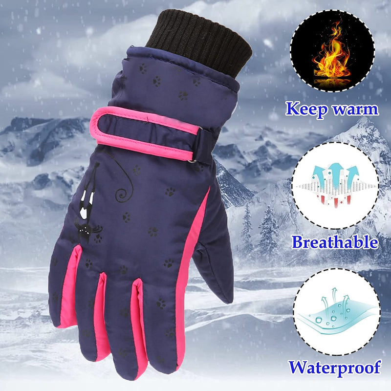 Gloves Mitten Winter Outdoor Boys Girls Snow Skating Snowboarding Windproof Mittens for Women Cold Weather Heated Winter Sporting Goods > Outdoor Recreation > Boating & Water Sports > Swimming > Swim Gloves Bmisegm   