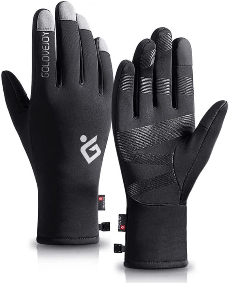 Men Winter Touchscreen Gloves Anti-Slip Fleece Waterproof Thermal Sport Gloves