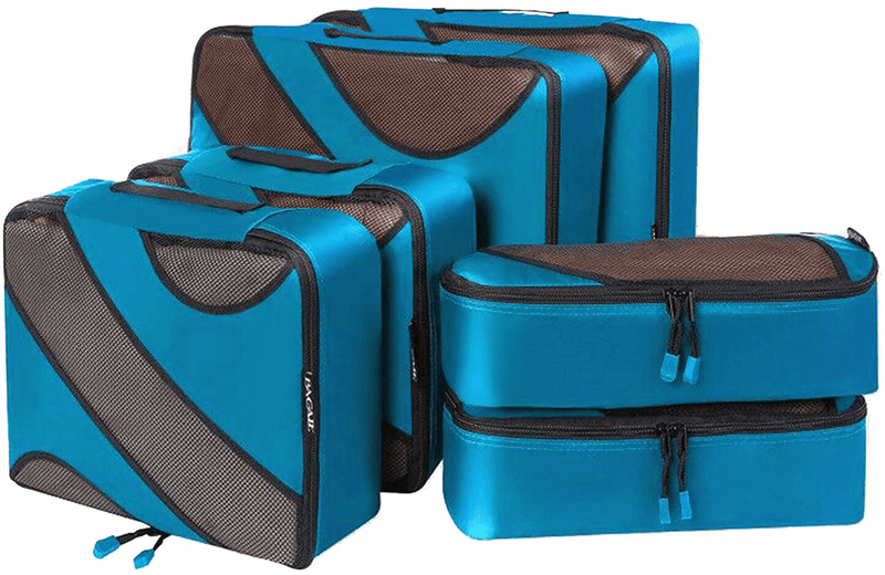 Bagail 6 Set Packing Cubes,3 Various Sizes Travel Luggage Packing Organizers Cameras & Optics > Camera & Optic Accessories > Camera Parts & Accessories > Camera Bags & Cases BAGAIL Dark Blue  