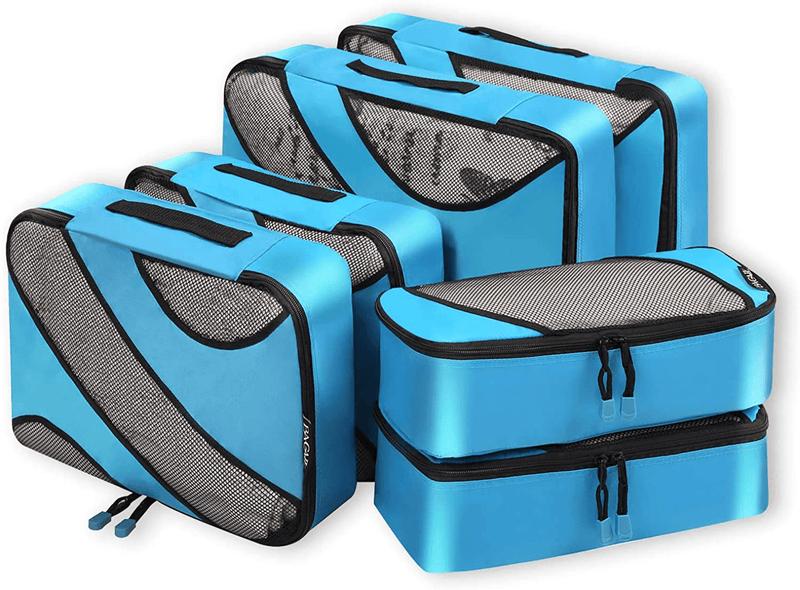 Bagail 6 Set Packing Cubes,3 Various Sizes Travel Luggage Packing Organizers Cameras & Optics > Camera & Optic Accessories > Camera Parts & Accessories > Camera Bags & Cases BAGAIL the Blue  