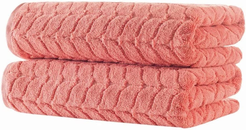 Bagno Milano Turkish Cotton Luxury Softness Spa Hotel Towels, Quick Drying Thick and Plush Bathroom Towels (Navy Blue, 2 Pcs Bath Towel Set) Home & Garden > Linens & Bedding > Towels BAGNO MILANO Coral Red 2 pcs Bath Towel Set 