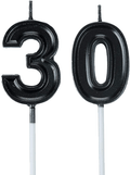 Bailym 30th Birthday Candles, Gold Number 30 Cake Topper for Birthday Decorations Party Decoration Home & Garden > Decor > Home Fragrances > Candles MEQTBY Black  