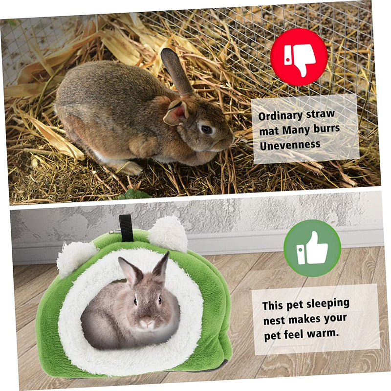 Balacoo 2 Pcs Lovely Winter Pet Cosy Adorable Hut Hedgehog Syrian Toy Animals Bunny Hideout for Tent Sack Practical Gerbil Chinchilla Cotton Accessory Sleep Ferret Burrowing Nest Pig Animals & Pet Supplies > Pet Supplies > Bird Supplies > Bird Cages & Stands Balacoo   