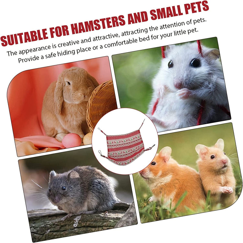 Balacoo 2Pcs Accessories House Bag Bed Hamster Hamsters Cag Pets Small Lint Sleeping Animals Ferret Toy Practical Warm Chinchilla Red Cage Swing Rat Pet Hammock Budgies Bird Nest Pig Animals & Pet Supplies > Pet Supplies > Bird Supplies > Bird Cages & Stands Balacoo   