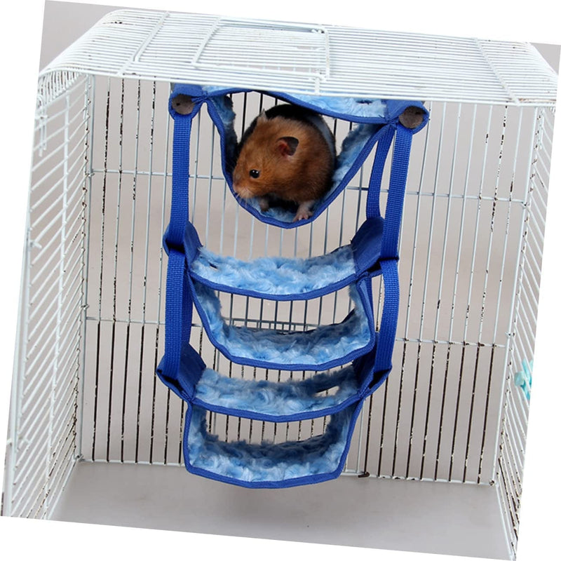 Balacoo 2Pcs Glider Warm Blue Small Hammock Pet House Rat Bed Hammock- Hamster for Multi-Layer Super Hedgehog Multi Interconnection Accessories Layer Animals Pig Perched Little Nest Animals & Pet Supplies > Pet Supplies > Bird Supplies > Bird Cages & Stands Balacoo   