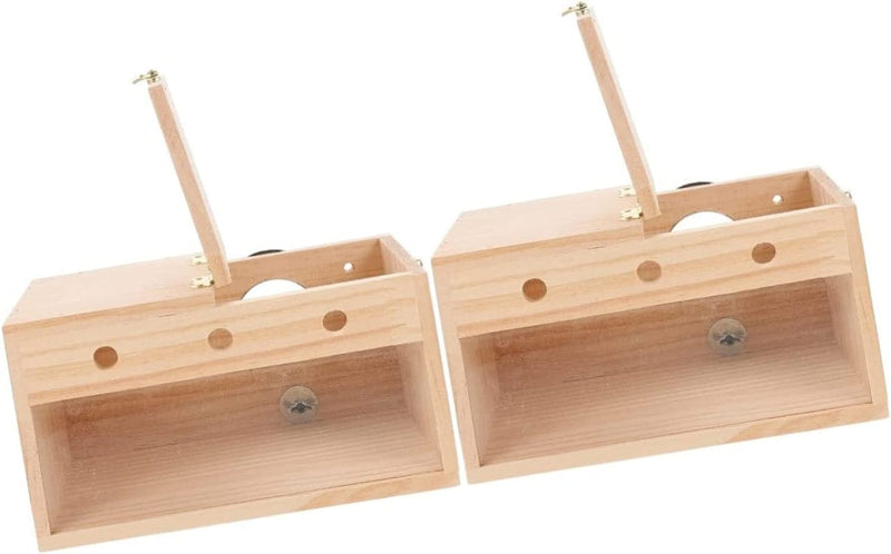 Balacoo 3Pcs Box Style Parrots Nesting Wood Bird Breeding Mating Fiber Natural Finch Budgie Parakeet Decorative with Wooden M for Wear-Resistant Accessory Cockatiel Toy Cage Left Animals & Pet Supplies > Pet Supplies > Bird Supplies > Bird Cages & Stands balacoo As Shown 1x2pcs 24X13X13.2CMx2pcs 