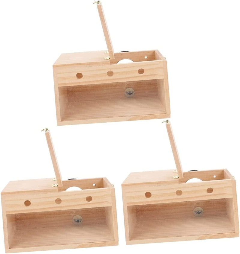 Balacoo 3Pcs Box Style Parrots Nesting Wood Bird Breeding Mating Fiber Natural Finch Budgie Parakeet Decorative with Wooden M for Wear-Resistant Accessory Cockatiel Toy Cage Left Animals & Pet Supplies > Pet Supplies > Bird Supplies > Bird Cages & Stands balacoo As Shown 1x3pcs 24X13X13.2CMx3pcs 