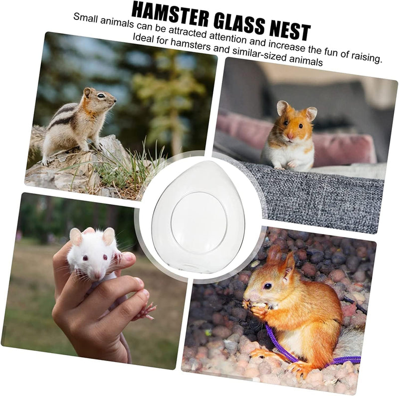 Balacoo 3Pcs Cave Summer Accessories Cool Cooling M Pets Hut Chinchilla Rats Hedgehog Bedding Small House Pig Sleep Hideout Glass Ball Squirrel Hammock Nest Cage Rat Hamster Nesting Clear Animals & Pet Supplies > Pet Supplies > Bird Supplies > Bird Cages & Stands Balacoo   