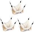 Balacoo 3Pcs Rats Layer Flannel Bird House Cotton Ferret Sleeping Accessories Parrot/Sugar Double for Nest Small Bedding Warm Golden Snuggle Hanging