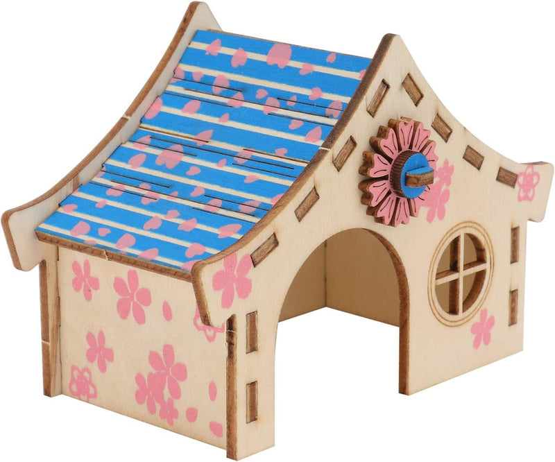 Balacoo 4 Pcs House Hamster Pet Home Exercise like for Bird Villa Play Toys Small Dwarf Detached Nest Accessories Nests Toy Chews Hideout Cage Wooden Animal Resting Hut Models