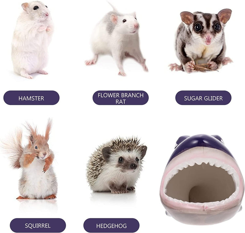 Balacoo 4Pcs or Home Similar Sleep Gerbil Cartoon Accessories Sized Mice Hedgehog Other Shark Bath Nest Rats Hut Cute Cooling Cave Hideout Cage Decorative Bed Ornament House Summer Animals & Pet Supplies > Pet Supplies > Bird Supplies > Bird Cages & Stands Balacoo   
