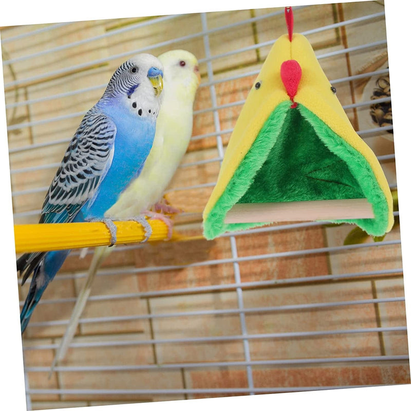 Balacoo 6 Sets Wooden Plush Triangle Tents Lovebirds Conures Sleeping Cuddle Lovebird for with Pet Finch Standing Snuggle Nests Toys Accessory Beds Perch Fleece Small Macaw Cockatiel Cave Animals & Pet Supplies > Pet Supplies > Bird Supplies > Bird Cages & Stands balacoo   