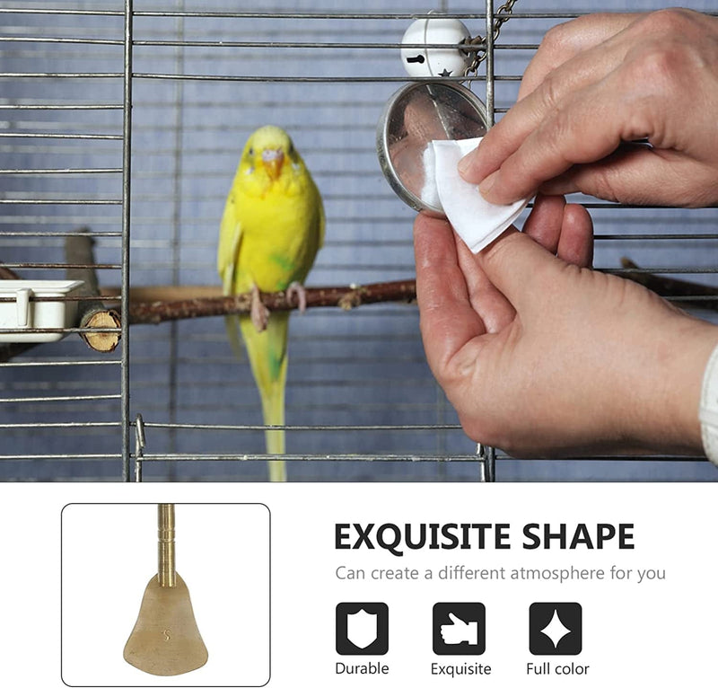 Balacoo Bird Cage Cleaning Tool Brass Long Handle Pet Cage Cleaner Guano Cleaning Tool Pet Supply Cage Accessory for Parrot Birds Small Animals (Shovel)