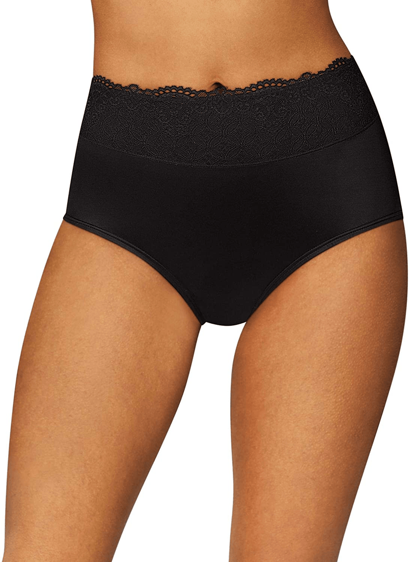 Bali Women's Passion for Comfort Brief Panty  Bali Black Lace X-Large 