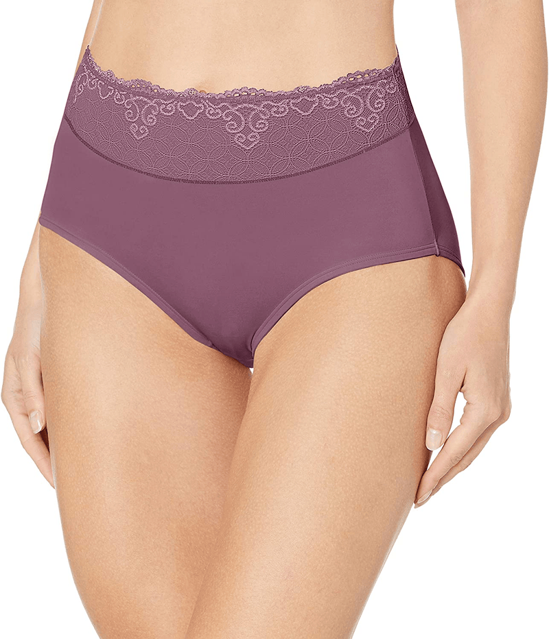 Bali Women's Passion for Comfort Brief Panty  Bali Currant Purple 7 
