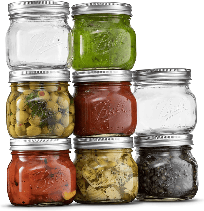 Ball Wide Mouth Mason Jars (16 oz/Capacity) [4 Pack] with Airtight lids and Bands. For Canning, Fermenting, Pickling, Decor - Freezing, Microwave And Dishwasher Safe. Bundled With SEWANTA Jar Opener Home & Garden > Decor > Seasonal & Holiday Decorations SEWANTA 8  