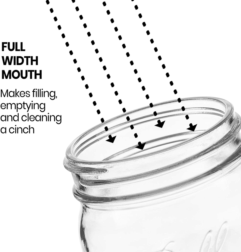 Ball Wide Mouth Mason Jars (16 oz/Capacity) [4 Pack] with Airtight lids and Bands. For Canning, Fermenting, Pickling, Decor - Freezing, Microwave And Dishwasher Safe. Bundled With SEWANTA Jar Opener Home & Garden > Decor > Seasonal & Holiday Decorations SEWANTA   