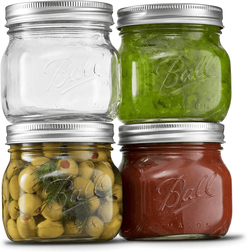 Ball Wide Mouth Mason Jars (16 oz/Capacity) [4 Pack] with Airtight lids and Bands. For Canning, Fermenting, Pickling, Decor - Freezing, Microwave And Dishwasher Safe. Bundled With SEWANTA Jar Opener Home & Garden > Decor > Seasonal & Holiday Decorations SEWANTA 4  