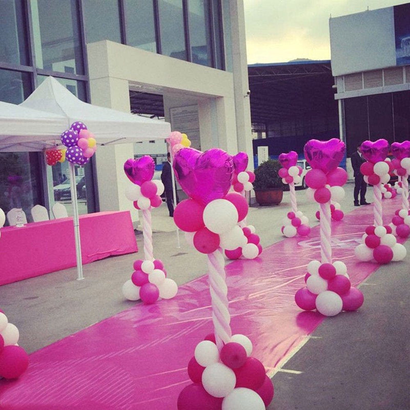 Balloon Column Base Stick Plastic Poles Balloon Wedding Decorations Event Party Supplies Garden Decorations (Pink)
