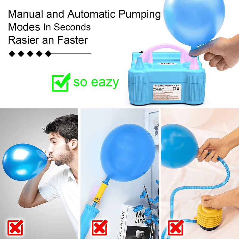 Balloon Pump,134 PCS Electric Balloon Pump 110V 600W Portable Dual Nozzles- Ballon Arch Garland Kit with Tape Strip, Tying Tool, Dot Glue, Flower Clip for Party Decoration Home & Garden > Decor > Seasonal & Holiday Decorations& Garden > Decor > Seasonal & Holiday Decorations 12 months and up   