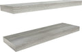 Ballucci Floating Shelves Set of 2 Extra Wide, 24" L Wall Ledges with Invisible Brackets - White