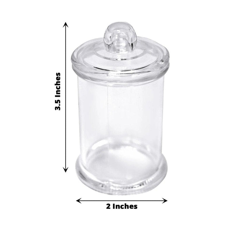 Balsacircle 12 Clear 3.5" Mini Candy Jars Lids Favor Holders Party Events Baby Shower Decorations Supplies Arts & Entertainment > Party & Celebration > Party Supplies Balsa Circle   