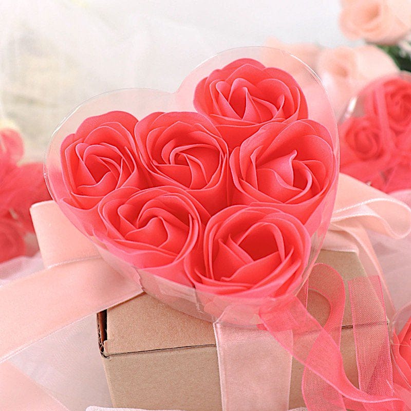 Balsacircle 24 Coral Scented Rose Soap Party Favors Gift Boxes Ribbons Wedding Events Home Arts & Entertainment > Party & Celebration > Party Supplies Balsa Circle Coral  