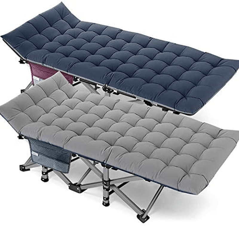Barbella Folding Camping Cots for Adults, Portable Sleeping Cot Foldable Outdoor Bed with Carry Bag, Heavy Duty Cot Bed Collapsible Camping Bed for Indoor & Outdoor Use Sporting Goods > Outdoor Recreation > Camping & Hiking > Camp Furniture Barbella 2pcs 4d Pillow & Pad 28"x14"x75" 