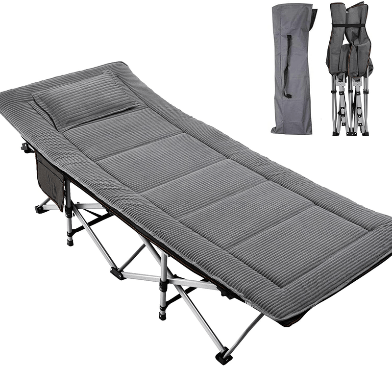 Barbella Folding Camping Cots for Adults, Portable Sleeping Cot Foldable Outdoor Bed with Carry Bag, Heavy Duty Cot Bed Collapsible Camping Bed for Indoor & Outdoor Use