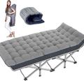 Barbella Folding Camping Cots for Adults, Portable Sleeping Cot Foldable Outdoor Bed with Carry Bag, Heavy Duty Cot Bed Collapsible Camping Bed for Indoor & Outdoor Use Sporting Goods > Outdoor Recreation > Camping & Hiking > Camp Furniture Barbella Gray Pearl Cotton Pad 28"x16"x75" 