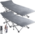 Barbella Folding Camping Cots for Adults, Portable Sleeping Cot Foldable Outdoor Bed with Carry Bag, Heavy Duty Cot Bed Collapsible Camping Bed for Indoor & Outdoor Use Sporting Goods > Outdoor Recreation > Camping & Hiking > Camp Furniture Barbella 2pk Corduroy Pad 28"x16"x75" 