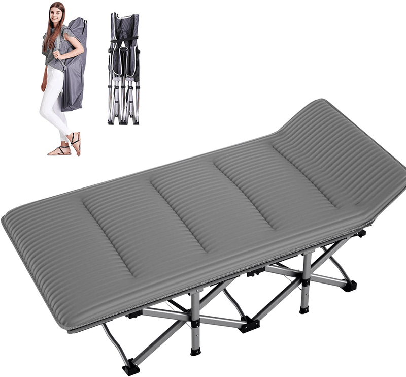Barbella Folding Camping Cots for Adults, Portable Sleeping Cot Foldable Outdoor Bed with Carry Bag, Heavy Duty Cot Bed Collapsible Camping Bed for Indoor & Outdoor Use Sporting Goods > Outdoor Recreation > Camping & Hiking > Camp Furniture Barbella   