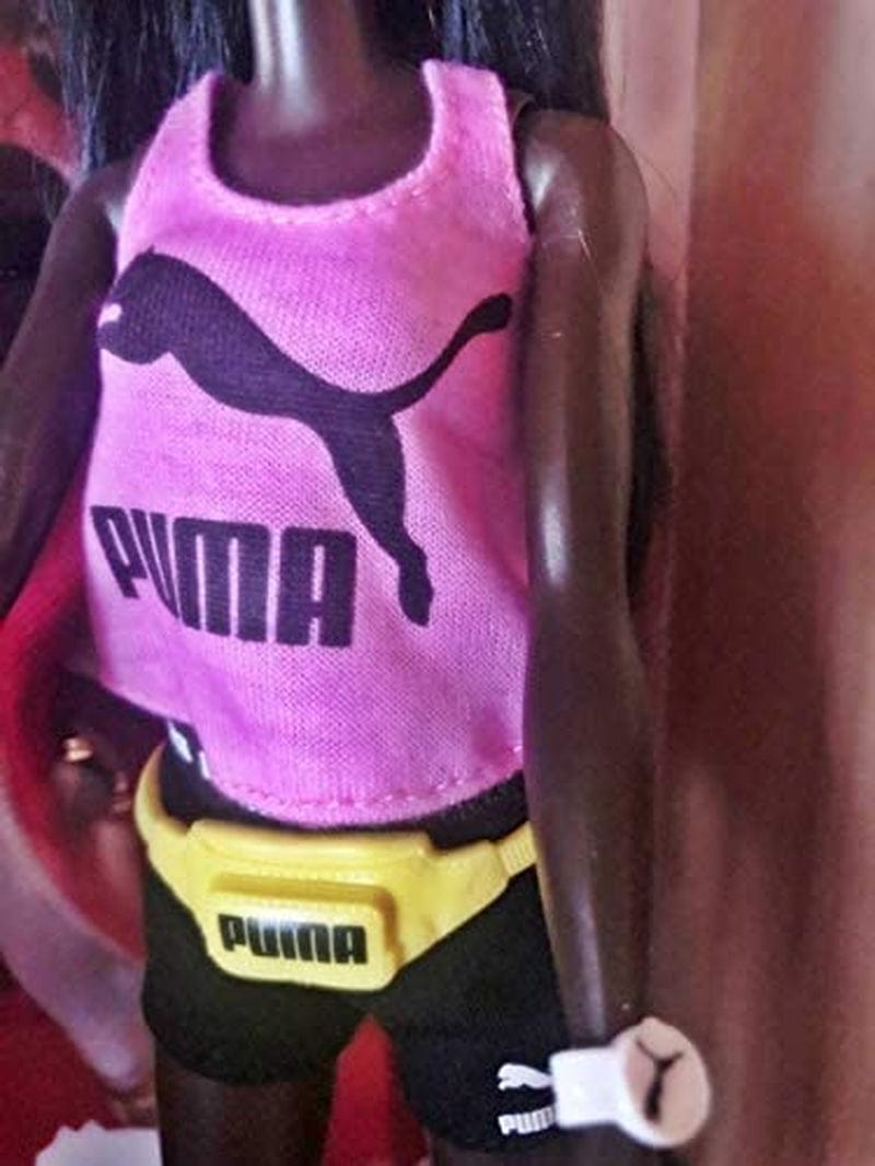 Barbie Clothes: Puma Branded Outfit Doll with 2 Accessories, Shorts Set, Multicolor, Model:Ghx79 Sporting Goods > Outdoor Recreation > Winter Sports & Activities Mattel   