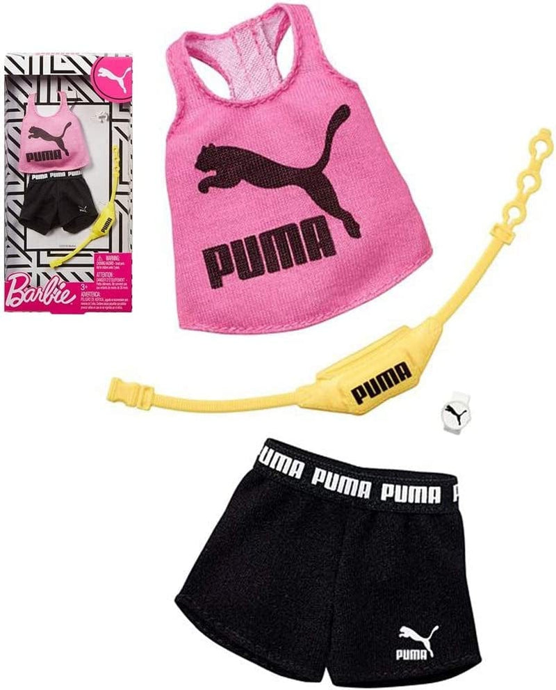 Barbie Clothes: Puma Branded Outfit Doll with 2 Accessories, Shorts Set, Multicolor, Model:Ghx79 Sporting Goods > Outdoor Recreation > Winter Sports & Activities Mattel   
