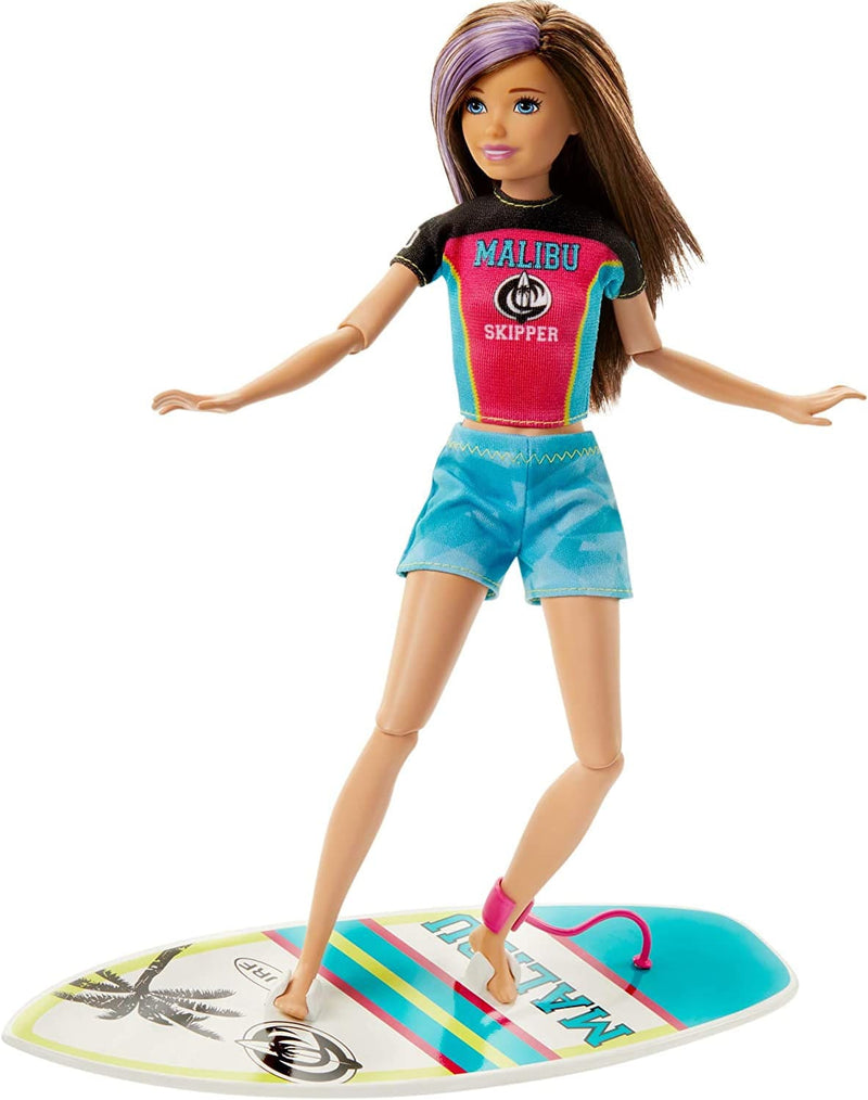 Barbie Dreamhouse Adventures Skipper Surf Doll, Approx. 11-Inch in Surfing Fashion, with Accessories Sporting Goods > Outdoor Recreation > Winter Sports & Activities Mattel   