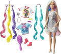 Barbie Fantasy Hair Doll, Blonde, with 2 Decorated Crowns, 2 Tops & Accessories for Mermaid and Unicorn Looks, plus Hairstyling Pieces, for Kids 3 to 7 Years Old Sporting Goods > Outdoor Recreation > Winter Sports & Activities Mattel Blonde  