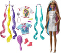 Barbie Fantasy Hair Doll, Blonde, with 2 Decorated Crowns, 2 Tops & Accessories for Mermaid and Unicorn Looks, plus Hairstyling Pieces, for Kids 3 to 7 Years Old Sporting Goods > Outdoor Recreation > Winter Sports & Activities Mattel Brunette  
