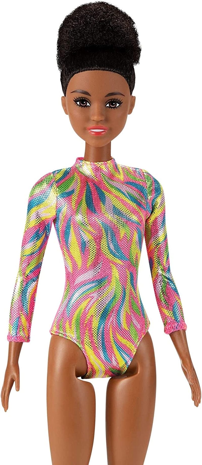 Barbie Rhythmic Gymnast Brunette Doll (12-In) with Colorful Metallic Leotard, 2 Clubs & Ribbon Accessory, Great Gift for Ages 3 Years Old & Up Sporting Goods > Outdoor Recreation > Winter Sports & Activities Mattel   