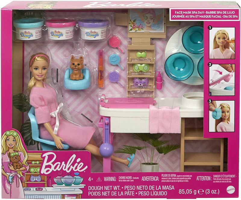 Barbie Wellness Face Masks Play Set with Doll, Puppy, Shapes and Clay Sporting Goods > Outdoor Recreation > Winter Sports & Activities Barbie   