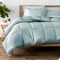 Bare Home Comforter Set - Queen Size - Ultra-Soft - Goose down Alternative - Premium 1800 Series - All Season Warmth (Queen, Dark Blue)