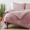 Bare Home Comforter Set - Queen Size - Ultra-Soft - Goose down Alternative - Premium 1800 Series - All Season Warmth (Queen, Dark Blue)