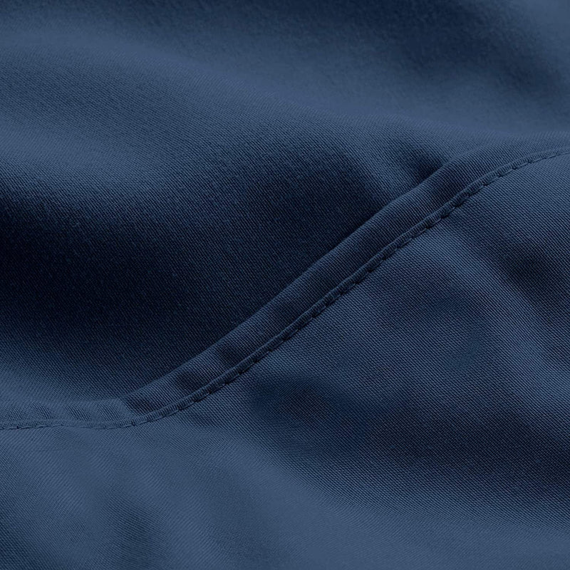 Bare Home Reversible Bedding Set 4 Piece Comforter & Sheet Set - Twin - down Alternative - Soft - Bedding Set (Twin, Dark Blue/Grey, Dark Blue) Home & Garden > Linens & Bedding > Bedding Bare Home   