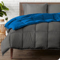 Bare Home Twin/Twin Extra Long Comforter - Reversible Colors - Goose down Alternative - Ultra-Soft - Premium 1800 Series - All Season Warmth - Bedding Comforter (Twin/Twin XL, Black/Red) Home & Garden > Linens & Bedding > Bedding > Quilts & Comforters Bare Home 05 - Grey/Medium Blue Twin/Twin XL 