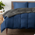 Bare Home Twin/Twin Extra Long Comforter - Reversible Colors - Goose down Alternative - Ultra-Soft - Premium 1800 Series - All Season Warmth - Bedding Comforter (Twin/Twin XL, Black/Red) Home & Garden > Linens & Bedding > Bedding > Quilts & Comforters Bare Home 04 - Dark Blue/Grey King/Cal King 