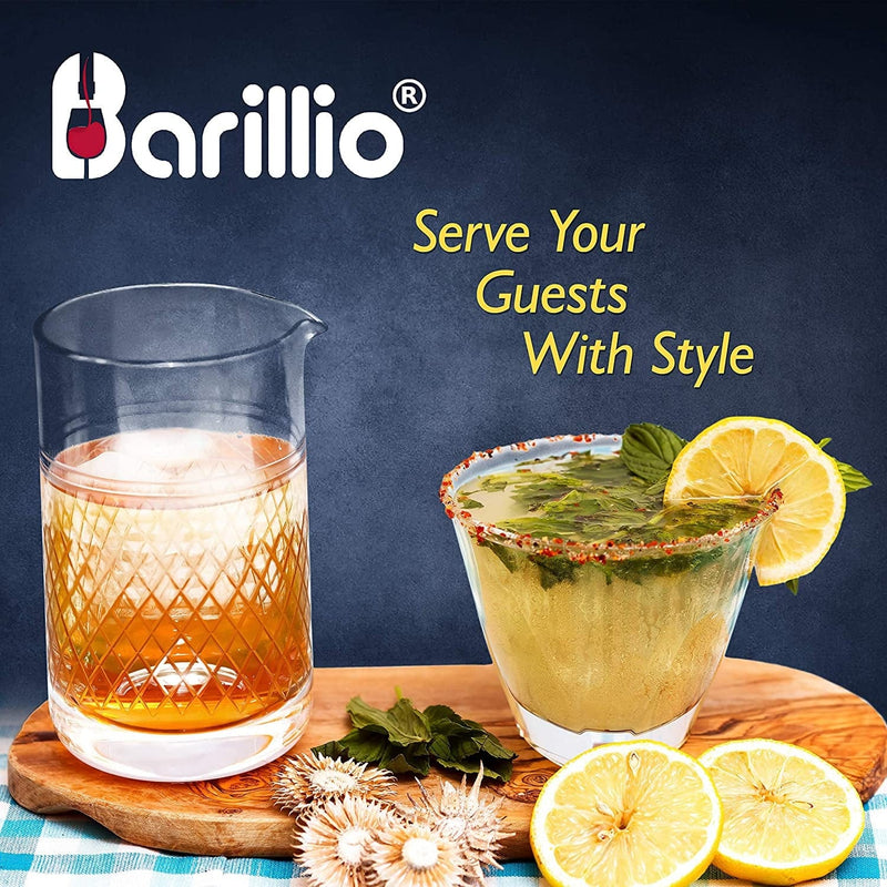 Barillio 20 Oz Crystal Cocktail Mixing Glass Set | Seamless Mixing Pitcher for Stirred Cocktail with Weighted Bottom | Old Fashioned Kit for Bartenders Home & Garden > Kitchen & Dining > Barware barillio   